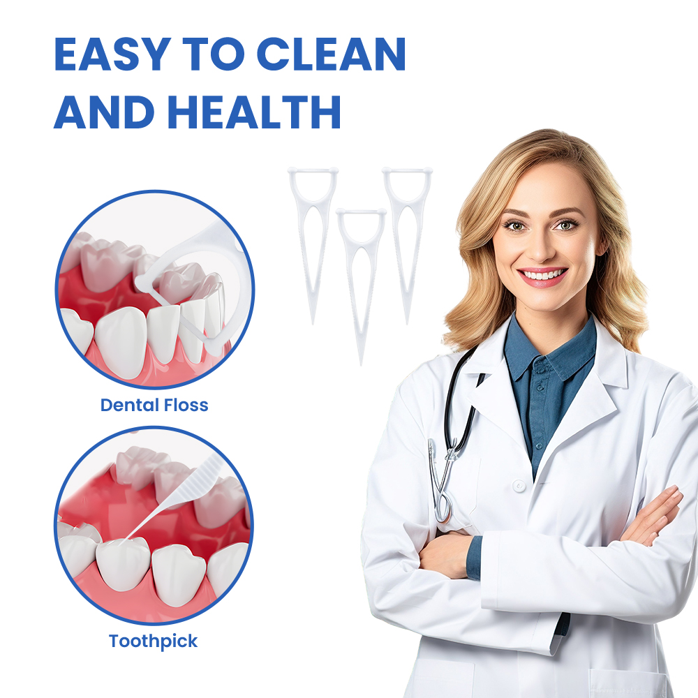 Logotipo personalizado para higiene bucal, fio dental e palito de dente.