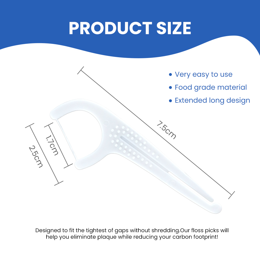 Customized 2-in-1 Dental Floss Picks with Interdental Brush Copy