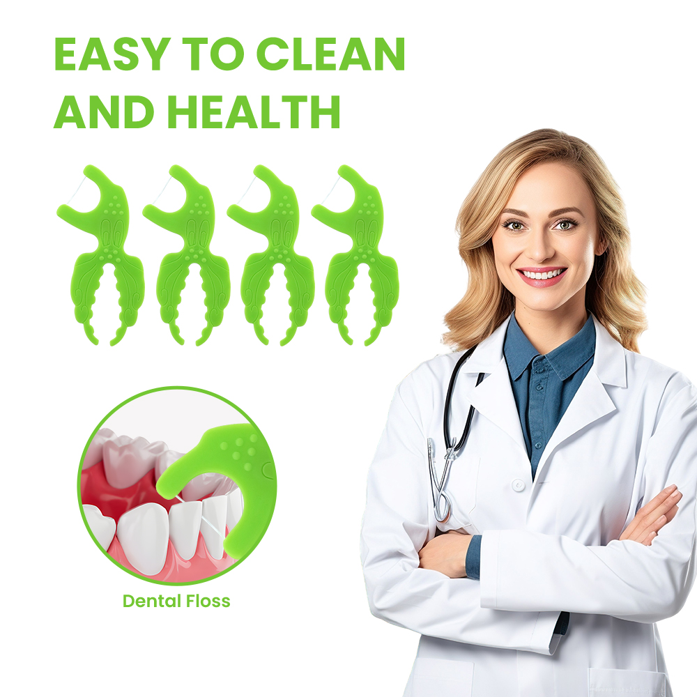 Premium Dental Floss Picks Oral Care Flossers with Anti-Slip Handle Copy
