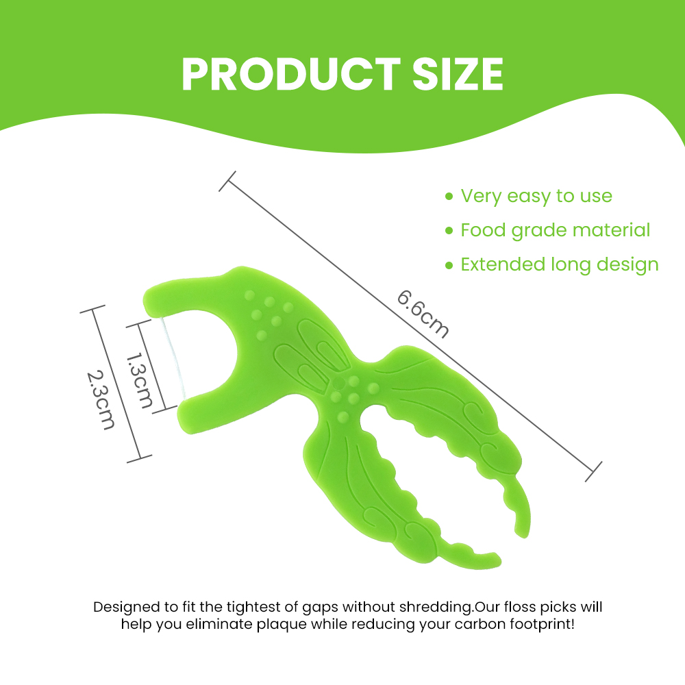 Premium Dental Floss Picks Oral Care Flossers with Anti-Slip Handle Copy