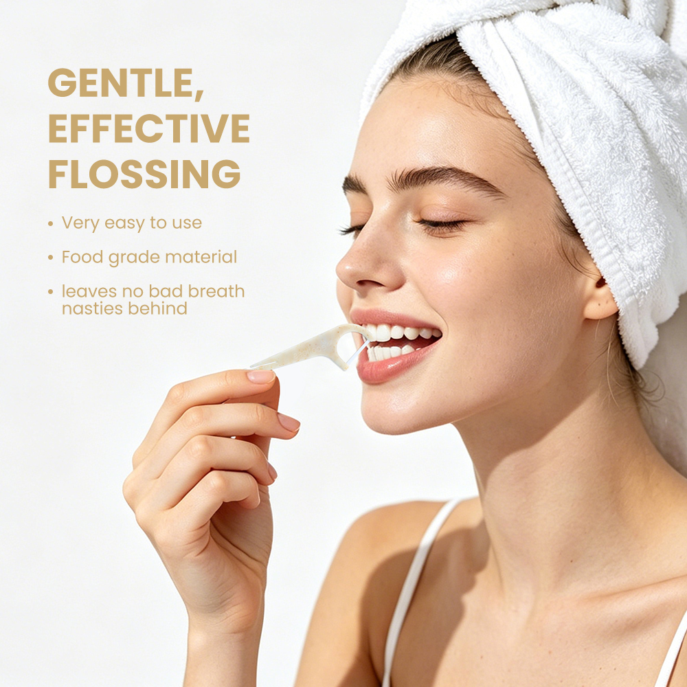 Customized Eco-Friendly Disposable Plastic Dental Flosspick Copy