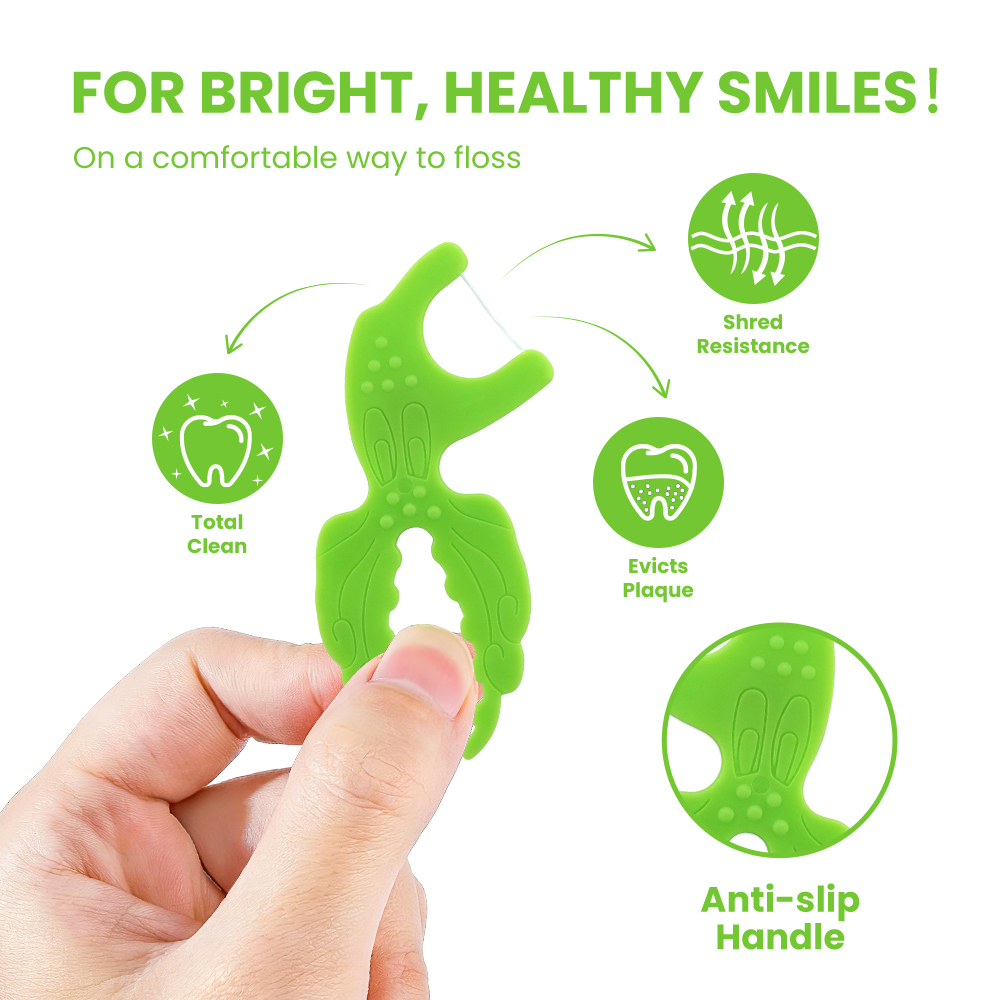Premium Dental Floss Picks Oral Care Flossers with Anti-Slip Handle Copy