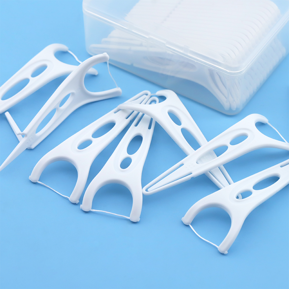 Palillos de hilo dental multifuncionales 2 en 1 personalizados con marca propia