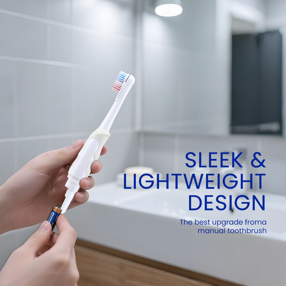 Battery Operated Rotary Electric Toothbrush With Replaceable Brush Head Copy