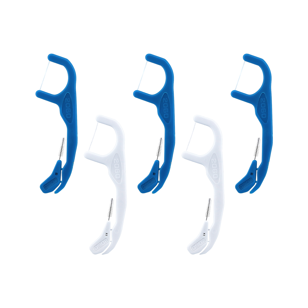 img of Customized 2-in-1 Dental Floss Picks with Interdental Brush