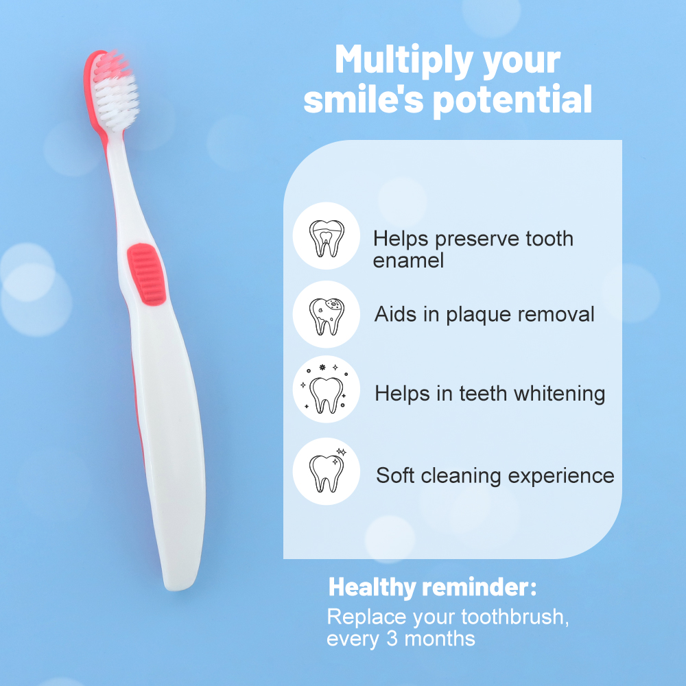 Wholesale OEM Private Label High Quality Soft Nylon Bristles Kids Manual Toothbrush Copy