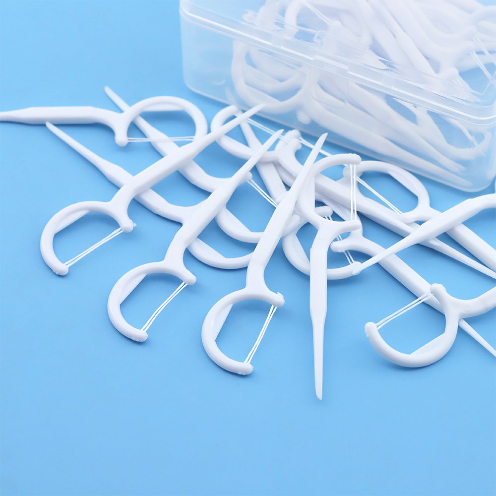 OEM Customize Dental Orthodontic Mint PTFE Floss Picks for Teeth Cleaning Copy