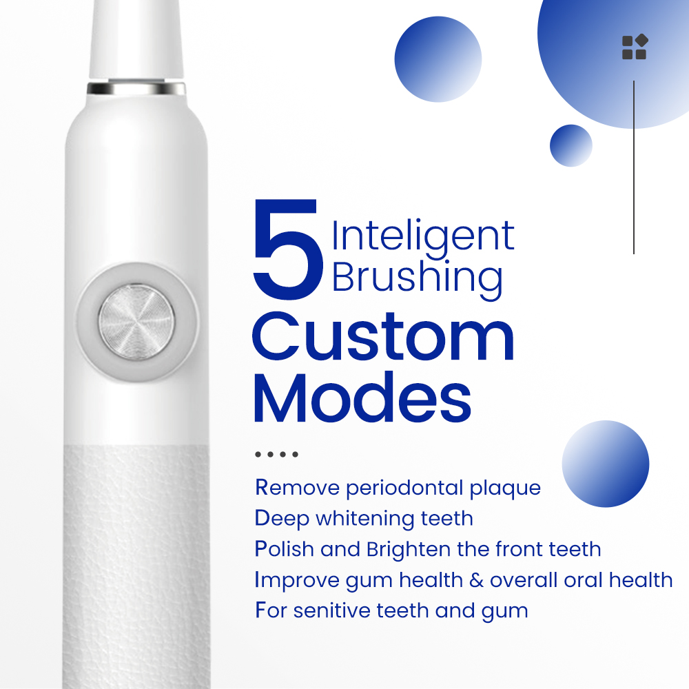Lightweight Vibrating Toothbrush with 60-Day Battery OEM Manufacturer