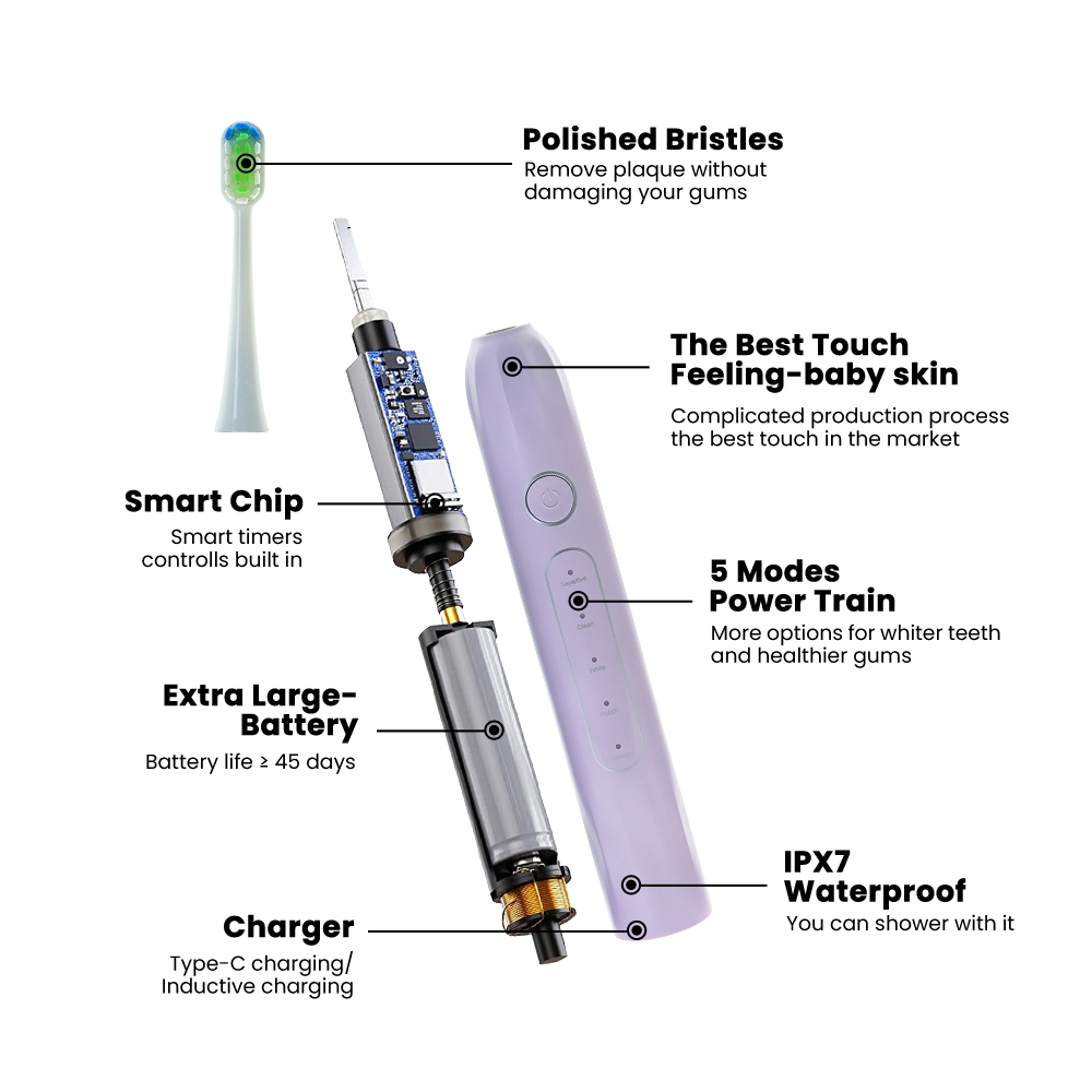 Custom Logo Home Dental Bleaching Electric Toothbrush