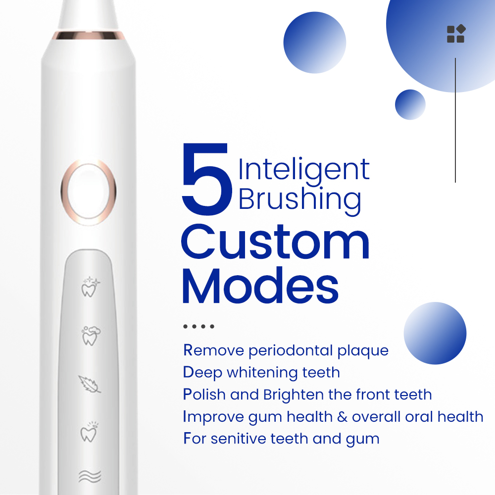 Entry Level Sonic Electric Toothbrush OEM Manufacturer with 5 Modes