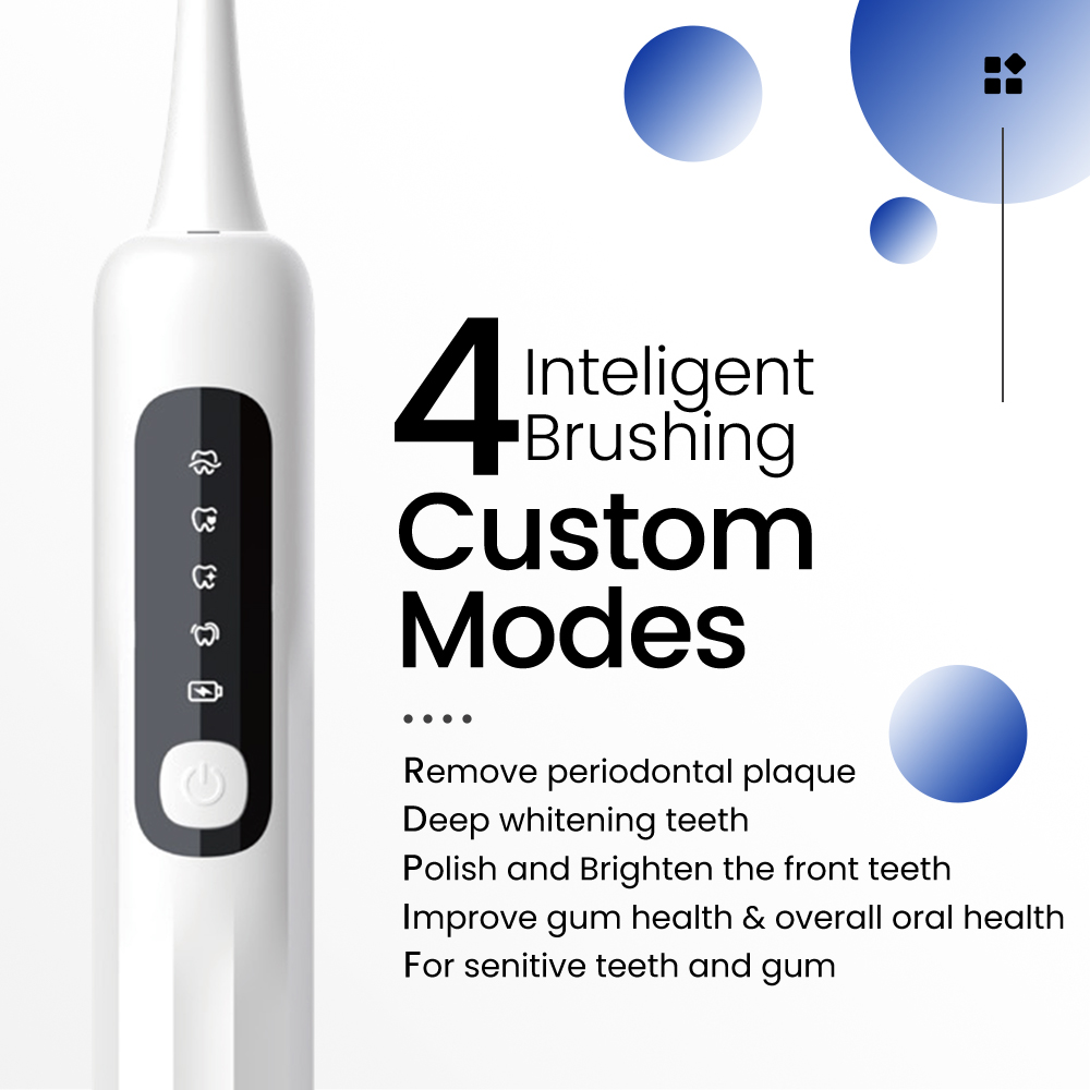 Dual Charging Sonic Toothbrush with LED Mode Display OEM Manufacturer